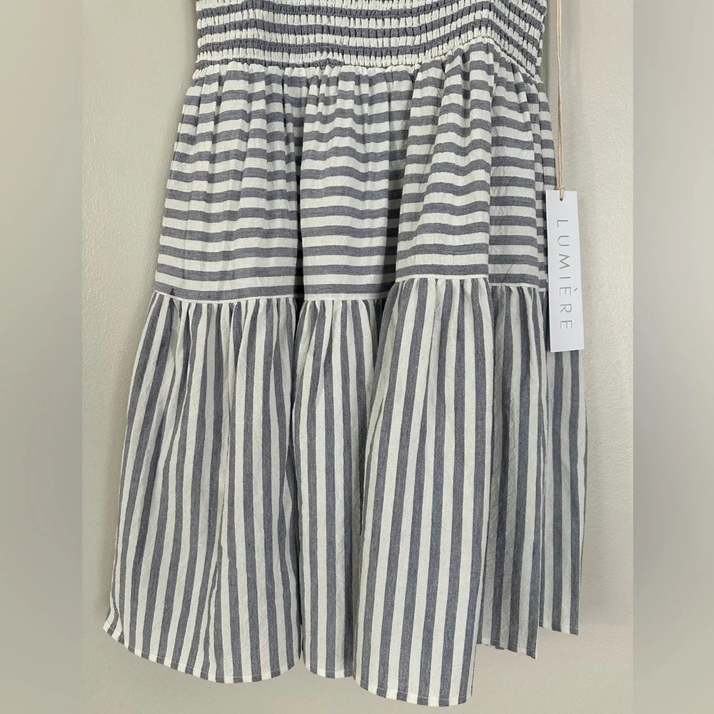 Urban Outfitters Lumiere Woven Blue/ White Stripe Dress. New with tag - Picture 6 of 11